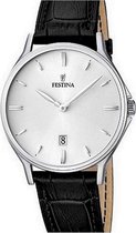 Festina F16745/2 Klassiek - Horloge- Staal - Zilverkleurig - 39 mm