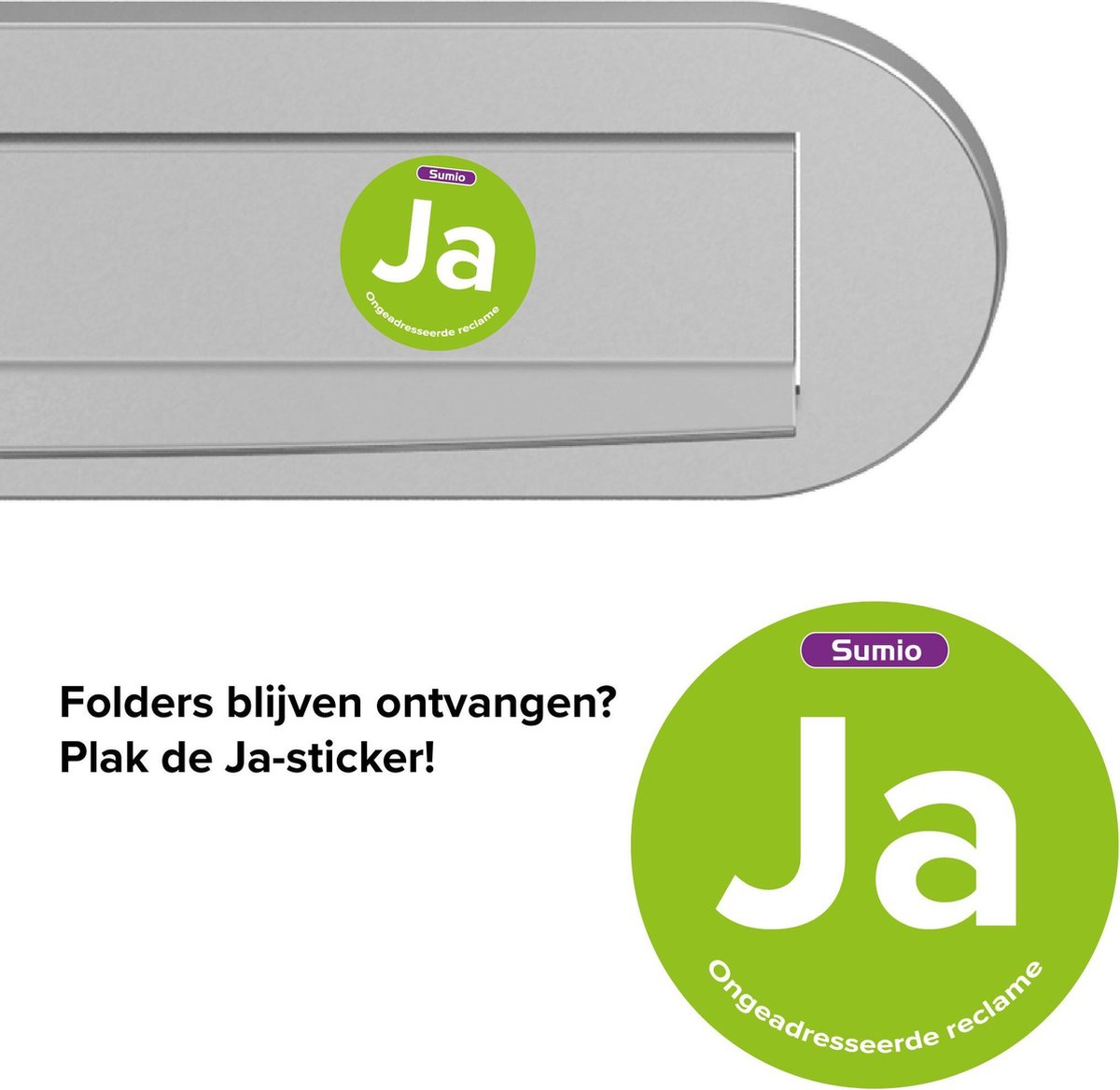 Ja Ongeadresseerde reclame Brievenbus sticker 3 x 3 cm | bol.com