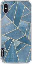 Casetastic Apple iPhone XS Max Hoesje - Softcover Hoesje met Design - Dusk Blue Stone Print