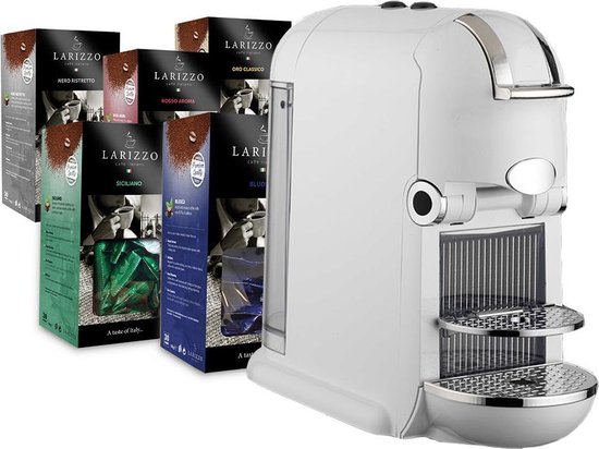 Larizzo koffiemachine starterpakket (wit) + 150 cups | bol.com