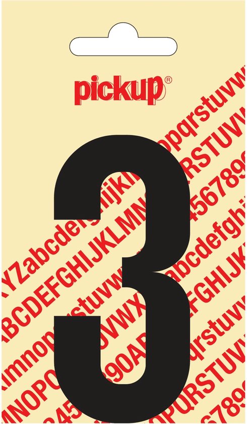 Pickup plakcijfer Nobel 90 mm zwart 3 - 310020903