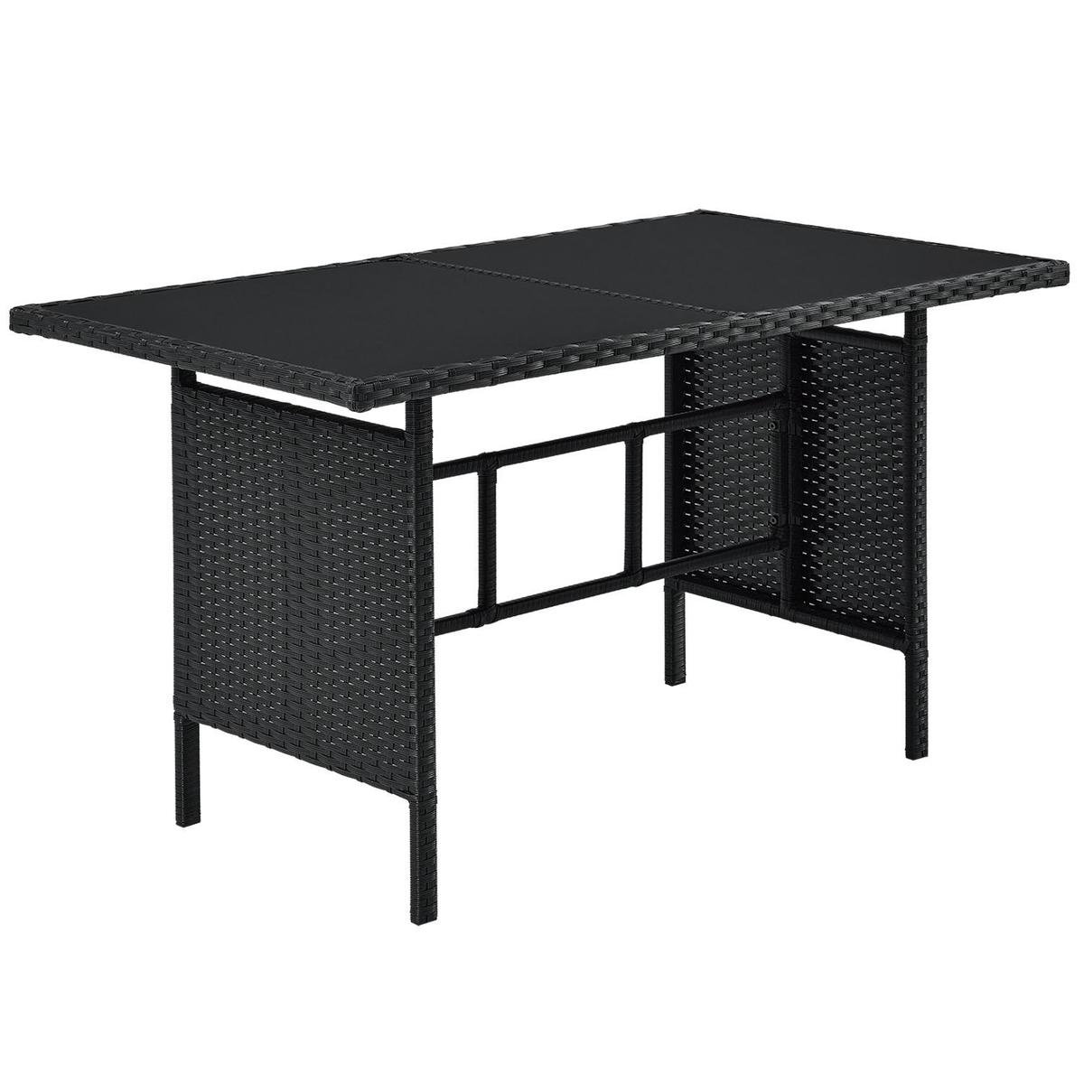 Juskys Loungeset Manacor - Polyrotan - Zwart/wit thumbnail 2
