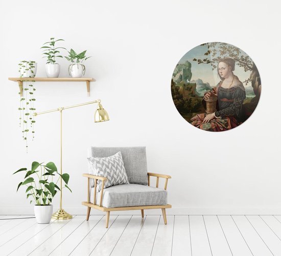 Maria Magdalena | Jan van Scorel | ca. 1530 | Ronde Plexiglas | Wanddecoratie | 90CM x 90CM | Schilderij | Oude meesters | Foto op plexiglas