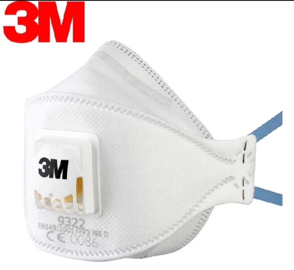 3M Mondmasker - Mondkapje - Gezichtsmasker- FFP3 - Medisch - 9332+