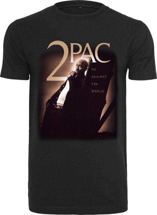 Mannen - Heren - Goede kwaliteit - Hip Hop - Oldschool - Legend Modern - Casual - 2Pac - T-Shirt - Tupac - Me Against The World Cover - Image Cover T-Shirt zwart