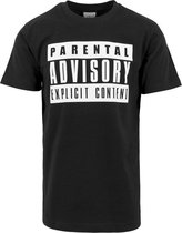 Heren T-Shirt Parental Advisory Tee zwart
