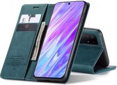 CASEME Samsung Galaxy S20 Ultra Retro Wallet Case - Blauw
