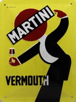 Wandbord - Martini Vermouth - 15 x 20 cm