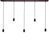 Freelight - Plafondplaat 5 lichts L 125 x B 8 cm met snoer en fittingen