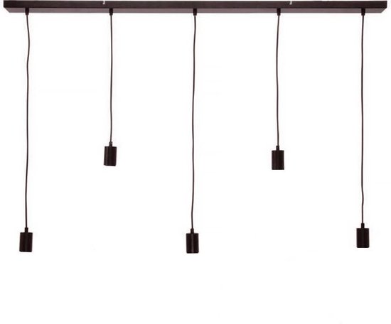 Monetair Plaatsen recept Freelight - Plafondplaat 5 lichts L 125 x B 8 cm met snoer en fittingen |  bol.com
