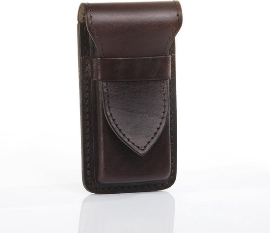 Étui à stylos en cuir de selle Mika pour 4 stylos, env.16 x 7 x 2 cm, marron. 28063302