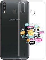 Samsung Galaxy A20E transparant siliconen hoesje - Woordjes * LET OP JUISTE MODEL *