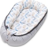 Babynest - Babynestje - Draagbare nest - Dubbelzijdig - 60 x 105 cm - 100% katoen - Veren