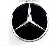 Cache moyeu Mercedes noir brillant 75mm B66470200