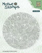 TXCS012 Texture Clear Stamps Flower Power - Nellie Snellen stempel - motive stamps rond