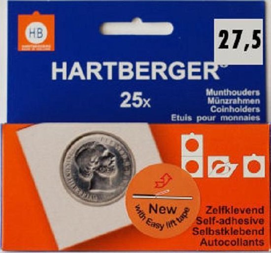 Afbeelding van het spel Hartberger Munthouders zelfklevend 27,5 mm (25x)