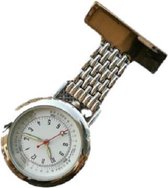 Montre infirmière Chique - montre soeur - argentée - avec mesure de la fréquence cardiaque - emballage I-deLuxe