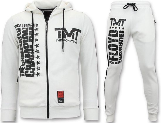 Foto: Local fanatic exclusieve joggingpak heren tmt floyd mayweather set wit maat xxl