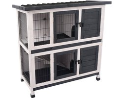 FLAMINGO Konijnenhok Combi 1 rustiek 100x50x102 cm