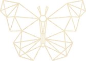 Vlinder Geometrisch Hout 75 x 53 cm - Licht Hout - Wanddecoratie