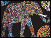 Bloemrijke olifant Colorvelvet map