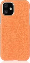 Hardcase met krokodil-textuur voor iPhone 11 Pro 5.8 inch - Oranje