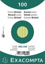 Carte système Exacompta ligné - A6 - vert - 100 pièces.