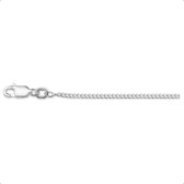 YO&NO - Ketting Dames - Gourmet - 1,8 mm - 80cm - Sieraden Vrouw - Zilver 925 - Gerhodineerd