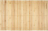 Lucy's Living Luxe badmat beige BAMBU – 50 x 80 cm – bruin - bamboe - badkamer mat - badmatten - bad textiel - wonen – accessoires