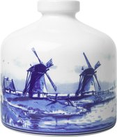 Vaas rond landschap molen | Heinen Delfts Blauw | Delfts Blauw | Bloemenvaas | Vaas | Bloemen | Landschap | Molen |