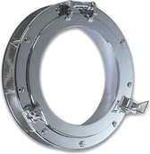 Spiegel - patrijspoort - aluminium - 28/17,5 cm - Nautic Gifts