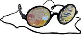 Spacebril met handig koord - Space black - Space bril - Caleidoscoop bril - Kaleidoscope glasses