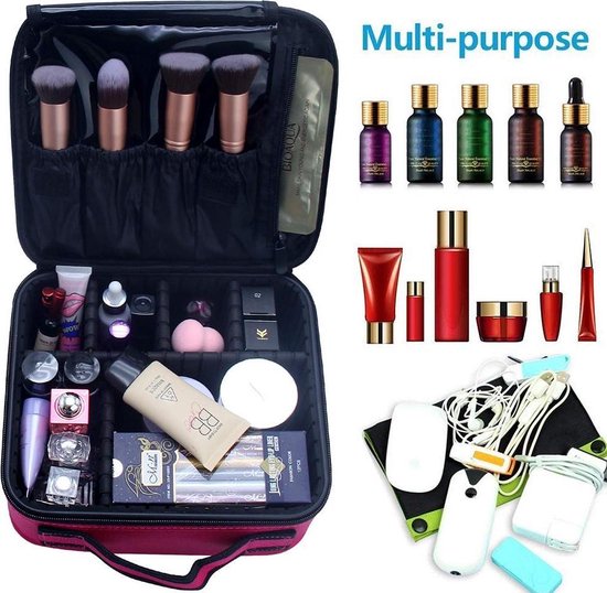 Cosmetica Koffer Makeup Koffer met verstelbare vakken