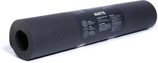 Blackroll Mat Anti-slip Fitnessmat Zwart 185 cm