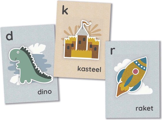 Maan Amsterdam Mijn alfabetkaarten - 26 letterkaarten - speel- en leerkaarten - set Pien