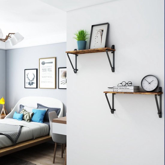 iBella Living Set van 2 boekenplanken - Industriële zwevende wandplank | bol.com