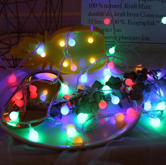 Afkorten Verzwakken achterlijk persoon LED Slinger Lichtjes - 3 Meter - 20 Kleine Lampjes - Multicolor - incl. 2x  AA batterijen | bol.com