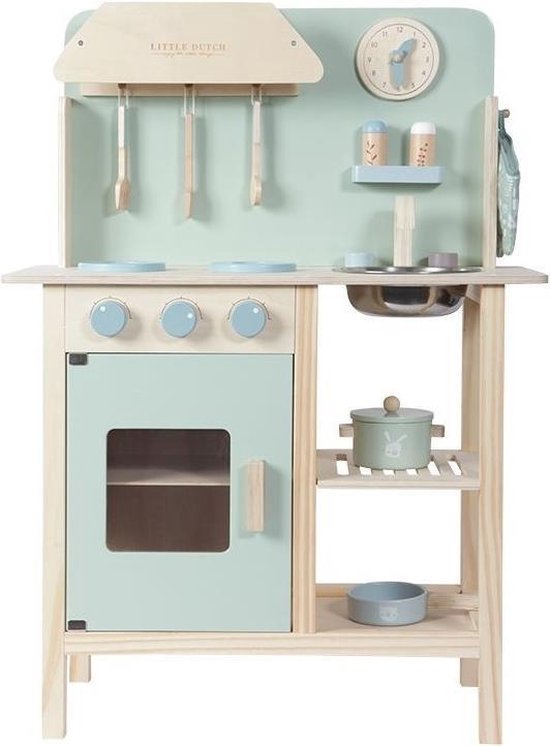 Little Dutch Speelgoed Houten Keuken - Mint