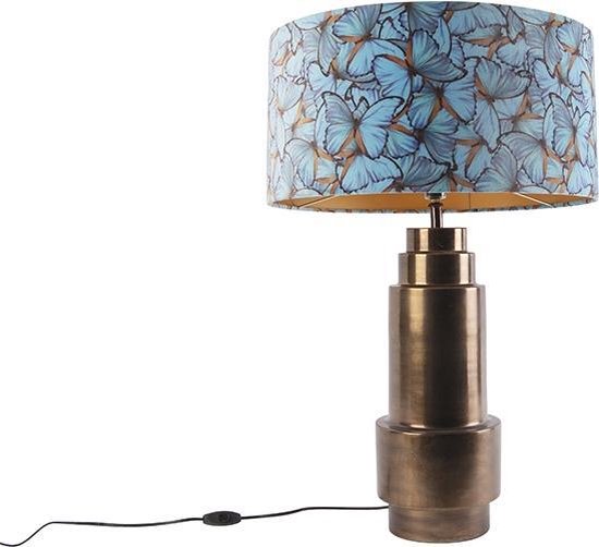 QAZQA bruut - Art Deco Tafellamp met kap - 1 lichts - H 760 mm - Multicolor - Woonkamer | Slaapkamer