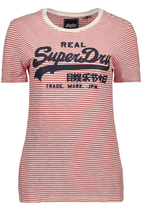 Superdry Vintage Logo Stripe Dames T-shirt - Maat XS