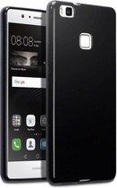 Huawei P9 Lite Hoesje - Siliconen Back Cover - Zwart