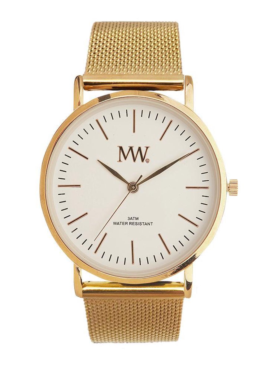 MW Horloge Flat Style Gold White Dial