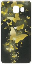 ADEL Siliconen Back Cover Softcase Hoesje Geschikt voor Samsung Galaxy A3 (2017) - Vlinder Goud
