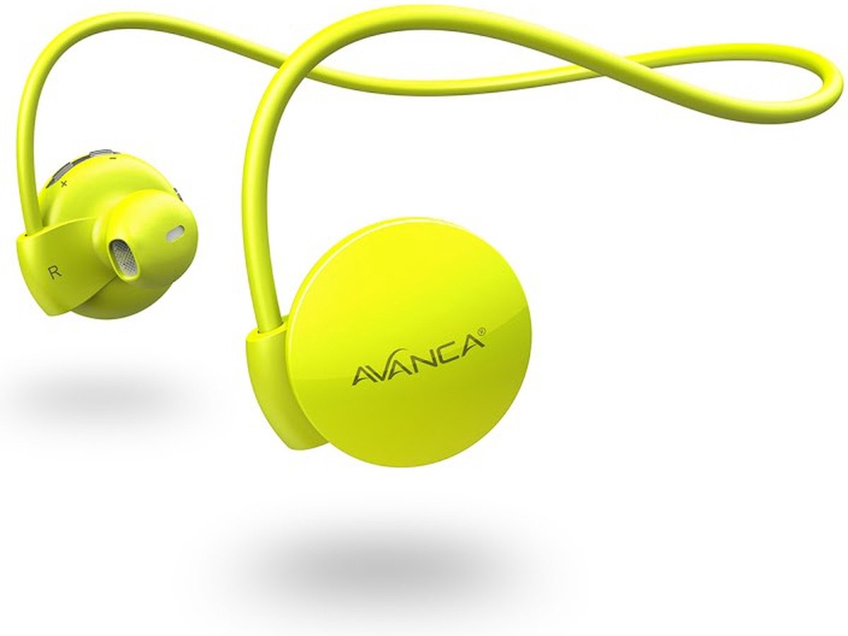 Avanca S1 In-Ear Bluetooth Sport Koptelefoon - Draadloze Oordopjes - Waterproof - Geel