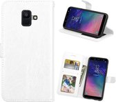 Bookcase Geschikt voor: Samsung Galaxy A6 2018 - Wit - portemonnee hoesje