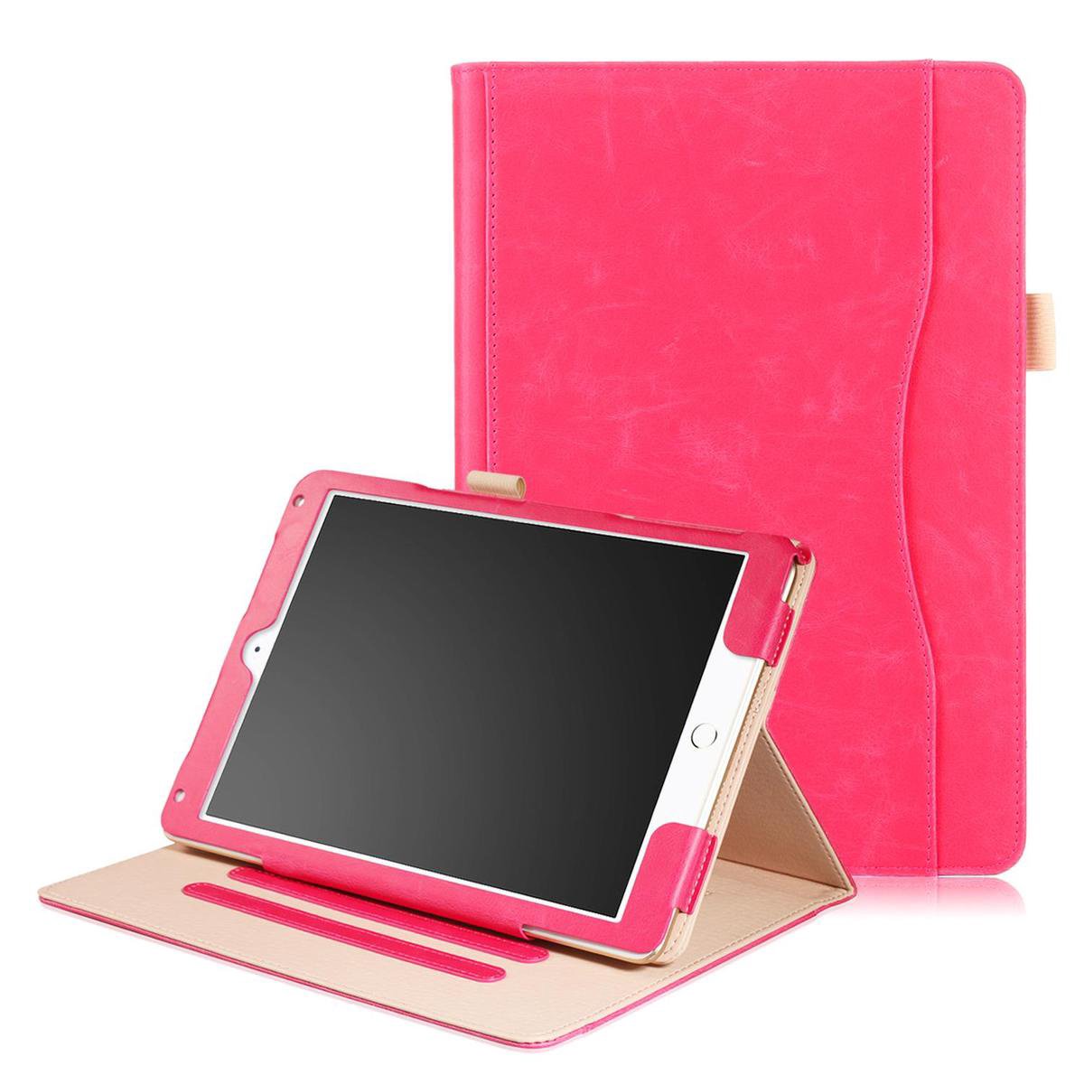 Dasaja iPad 10.2 (2019 / 2020 / 2021) leren hoes roze incl. standaard met 3 standen