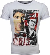 T-shirt - Scarface Frame Print - Wit