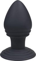 Blackdoor Collection Buttplug Mannen – Medium Buttplug met Zuignap en Ribbels – 10 cm - Zwart