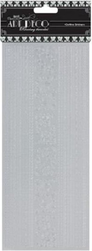 Docrafts: Stickers Contour Art Déco - Bordures Argentées