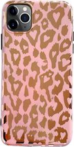 Panterprint telefoon hoesje / cover - iPhone 11 PRO - Glinsterend roze